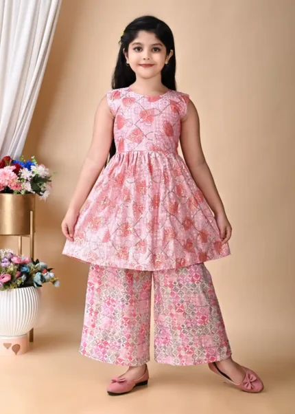 Premium Maroon Sharara Kurta Set